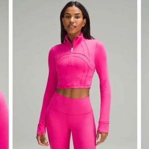 Lululemon Define super cropped sonic pink jacket